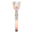 thumbnail image 3 of Solitaire with Accents Engagement Ring for Women - 2.3ct Moissanite in 14K Rose Gold Promise Ring, 3 of 6