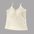thumbnail image 4 of Bixock Women Built-in Bra Tank Tops Wirefree Solid Color V Neck Cami Top Sleeveless T Shirts Bras With Padded Cups Casual Daily Wear Bras, 4 of 7