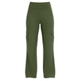 thumbnail image 4 of cocolona Womens High Waist Cargo Pants Elastic Wasit Straight Wide Leg Yoga Pants Summer Casual Business Work Vacation Trousers with Pocket, 4 of 5