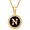 thumbnail image 1 of 26 English Letters (A-Z) Necklace For Women Titanium Steel Stainless Steel Pendant Necklace Pearl Shell Oil Drop Necklace As Gift For Wife , Daughter, Friend, 1 of 9