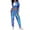 Blue, variant on Women's Carnival Outfits Long Sleeve Shiny Metallic Tops Sweatshirts Club Wear - Polyester Spandex Blend, Sparkly Design, Adjustable Drawstring, Elastic Cuffs, Party/Casual