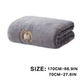 thumbnail image 3 of Btomtd Cotton Household Bath Towels, Water Absorbing Body Drying Towels, Non-Shedding Embroidered Shower Towels, Size 67" x 27.5", Gray, 3 of 5