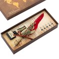 thumbnail image 1 of Flmtop 1 Set 0.5mm Vintage Replaceable Quill Pen Set Copper Convenient Use Quill Pen Ink Set for Beginners, 1 of 10