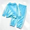 thumbnail image 7 of Mnyotv Toddler Girl Clothes Long Sleeve Fall Outfits for Girls Checkered Printed tops and pants, 7 of 7