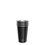 Bevu® FIESTA Steel Cups (4) Black 470ml / 16oz.