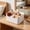 White, variant on Multi Compartment Makeup Organizer, Wooden Divider Black PU Cosmetic Storage Box for Desktop Lipstick Brush Vanity Organizer