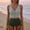 *Army Green, variant on ClodeEU Women's Striped Print V Neck Tankini Set with Tie and Swim Shorts ,Two Piece Bikini Swimsuit Army Green,Womens Plus L