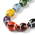 thumbnail image 4 of Handmade Procelain Beads Strands Rugby Mixed Color 16x11mm Hole: 1.6mm about 22pcs/strand 13.98''(35.5cm), 4 of 4