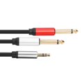 thumbnail image 3 of TRS 3.5 Mm A Cable Audio MONO Dual 6.35 TS 1.8m para Un Mezclador Teléfonos Portátiles, 3 of 9