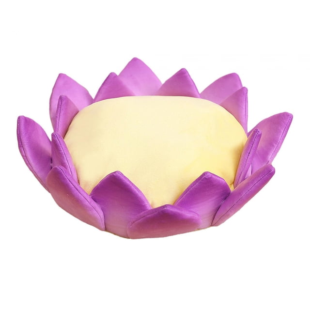 Almohada en Forma de Flor, Cojín de Loto, Almohada para Sentarse, Cómodo Cojín para Silla para Leer, Lindo Cojín de Suelo de Tatami para Balcón, Dormi Violeta 60cm mayimx Cojín de meditación