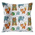 thumbnail image 1 of RYLABLUE Housse de Coussin Motif Hibou Coloré Flèche Ours Castor Lapin, 1 of 1