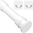 thumbnail image 1 of 1 Pack Tension Rods Spring Tension Curtain Rod, 15.7 to 28 Inch Adjustable White Tension Rod, Small Curtain Rods Spring Loaded Curtain Tension Rods for Window, Bathroom, Cupboard, Kitchen, Home, 1 of 7
