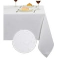 thumbnail image 1 of LAICAIW Nappe Rectangulaire 210 G/m2 - Nappe en Microfibre Robuste Résistante à l'Eau, Housse de Table Décorative pour Usage Extérieur et Intérieur (Blanc, 52 X 70 Pouces), 1 of 7