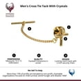thumbnail image 5 of Ascentix  Elegant Cross Tie Tack with Crystal Center for Formal Wear (Men), 5 of 5