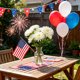 thumbnail image 5 of Independence Day Artificial Flower Themed Party Decorations in Red White Blue, 5 of 7