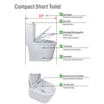 thumbnail image 4 of WinZo WZ5069  Ceramic Small Round Toilet One Piece 23" Depth Dual Flush 12” Rough-in for Modern Compact Bathroom UF Soft Close Seat White, 4 of 7