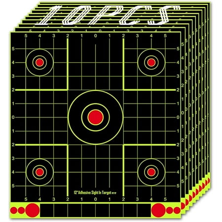 10 Pack 12×12 inch Splatter Paper Targets and Adhesive Target Papers