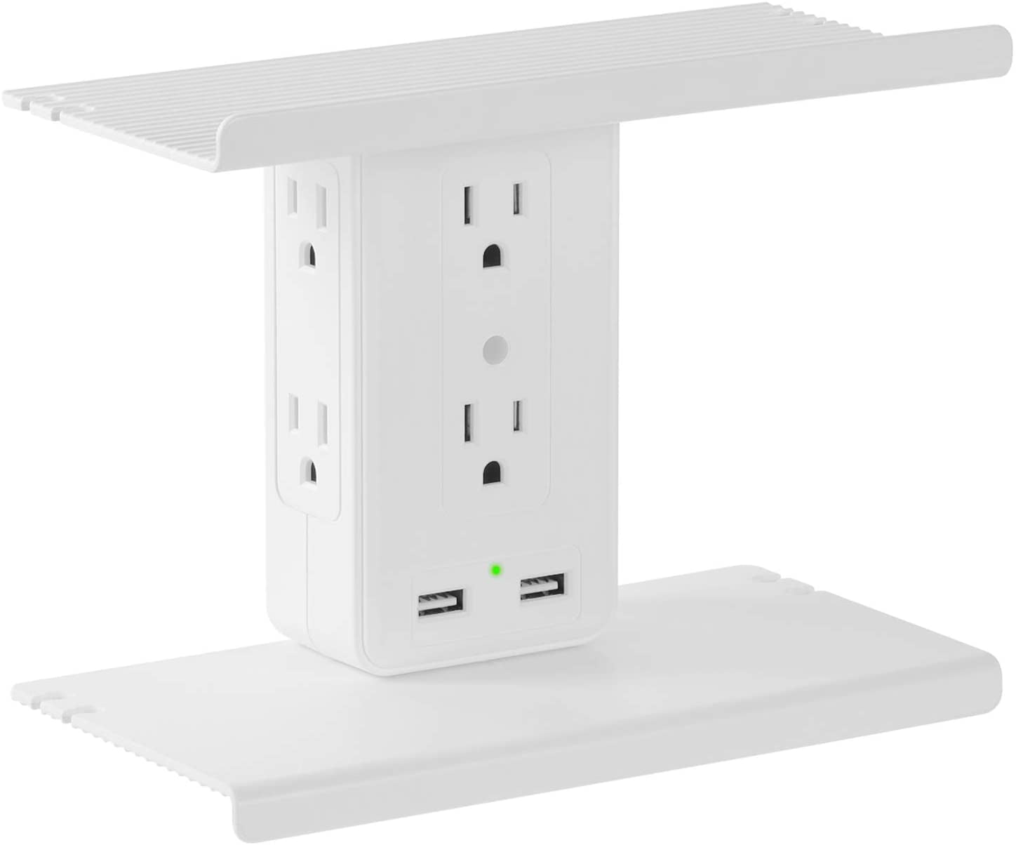Socket Shelf Surge Protector Outlet 6 Outlet Extenders 2 USB ports Wall