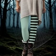 thumbnail image 2 of Felirenzacia Halloween Seamless No See Through Compression Tummy Control Butt Lifting Butter Soft Pilates Striped Color Blocking Athletic Pro Leggings, 2 of 7