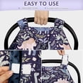 thumbnail image 4 of Baby Car Seat Cover, Breathable Infant Carseat Cover for Summer Peekaboo Opening Car Seat Canopy Cover, Nursing Cover for Baby Boys Girls (Blue Dinosaurs), 4 of 8