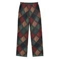 thumbnail image 2 of FORMRS Kids Pajama Pants with Pockets Size 11-12Y Boys Lounge Sleep Bottoms, Red Tartan Pattern, 2 of 8
