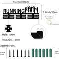 thumbnail image 2 of Running Medal Holder Display Runner Medal Hanger Wall Mount Wood Frame with Hooks Silver Wooden Medal Organizer Rack for Hanging Over 30 Awards Marathon Race Athlete Medals 15.7 x 5.9 Inch, 2 of 7