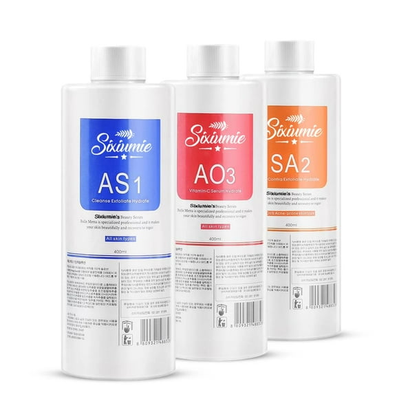 Set de soluciones exfoliantes Aqua Marfort AS1 SA2 AO3, 400 ml x 3