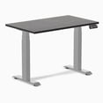 thumbnail image 1 of Desky Dual Mini Bamboo Sit Stand Desk - Dark Bamboo / 39.4"x23.6" / Grey, 1 of 9