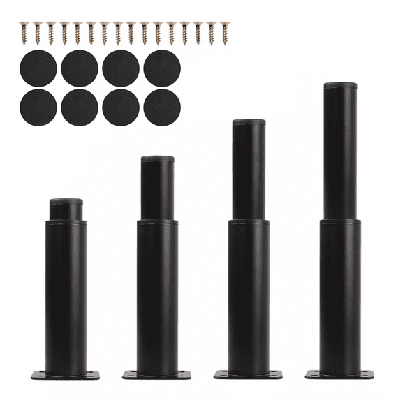 Patas Para Muebles Puede Ser Ajustable 15-25cm 4 Piezas NEGROS