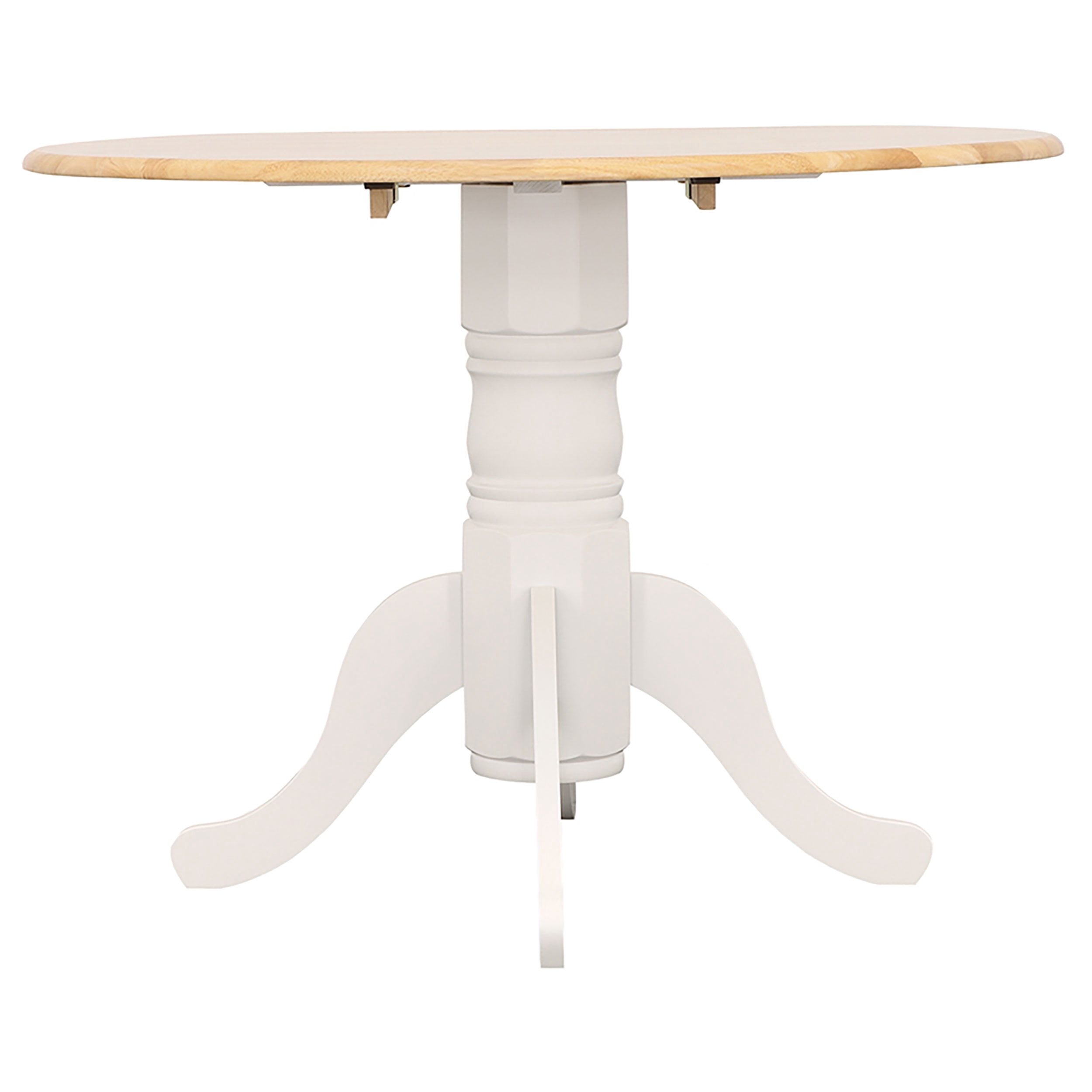 Allison Round 40-inch Drop Leaf Extension Dining Table White