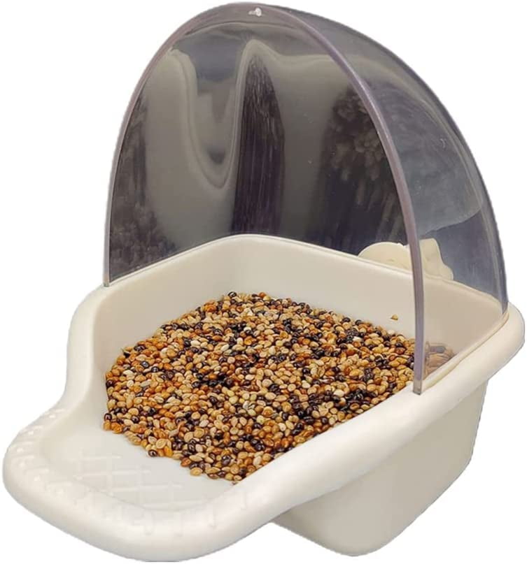 Bird Food Dispenser,Parrot Feeder LeakProof AntiSplash No Mess Large Capacity Feeding