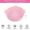 thumbnail image 3 of Silicone Air Fryer Liners,2 Pack Reusable Air Fryer Pot 7.5 Inch Air Fryer Accessories,Air Fryer Basket Replacement of Parchment Liners for Kitchen Accessories (for 3QT or Bigger), 3 of 7