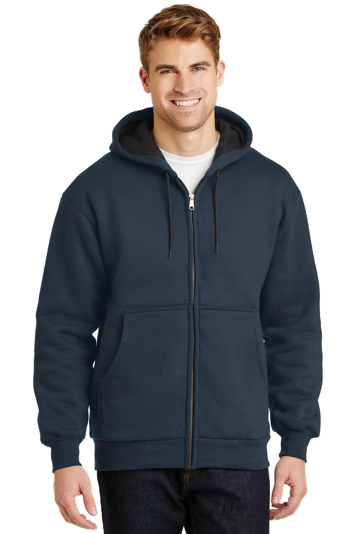 thermal hooded sweatshirt