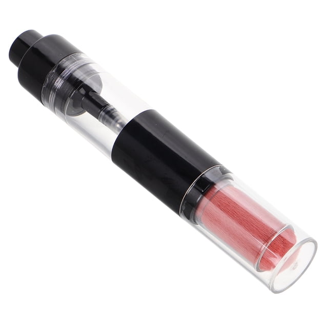 BRIGHTFUFU Brocha para polvos recargable con tarro de botella de polvo suelto, brocha aplicadora de maquillaje de viaje reutilizable para brocha para colorete en polvo, brocha para polvos portátil