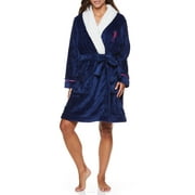 U.S. Polo Assn. Women's Solid Plush Robe