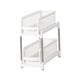 thumbnail image 5 of Organizador de armario extraíble para debajo del fregadero, práctico organizador de 2 niveles para baño, despensa, armario deslizable, contenedor de almacenamiento, cajón deslizante Blanco, 5 of 9