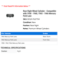 thumbnail image 2 of Rear Right Wheel Cylinder - Compatible with 1958 - 1960, 1965 - 1966 Mercury Park Lane 1959, 2 of 2