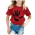 thumbnail image 2 of TZEWGL Hauts à Manches Courtes Imprimés Graphiques Roses pour Enfants Vêtements pour Filles Garçons Taille 10-11T, 2 of 4