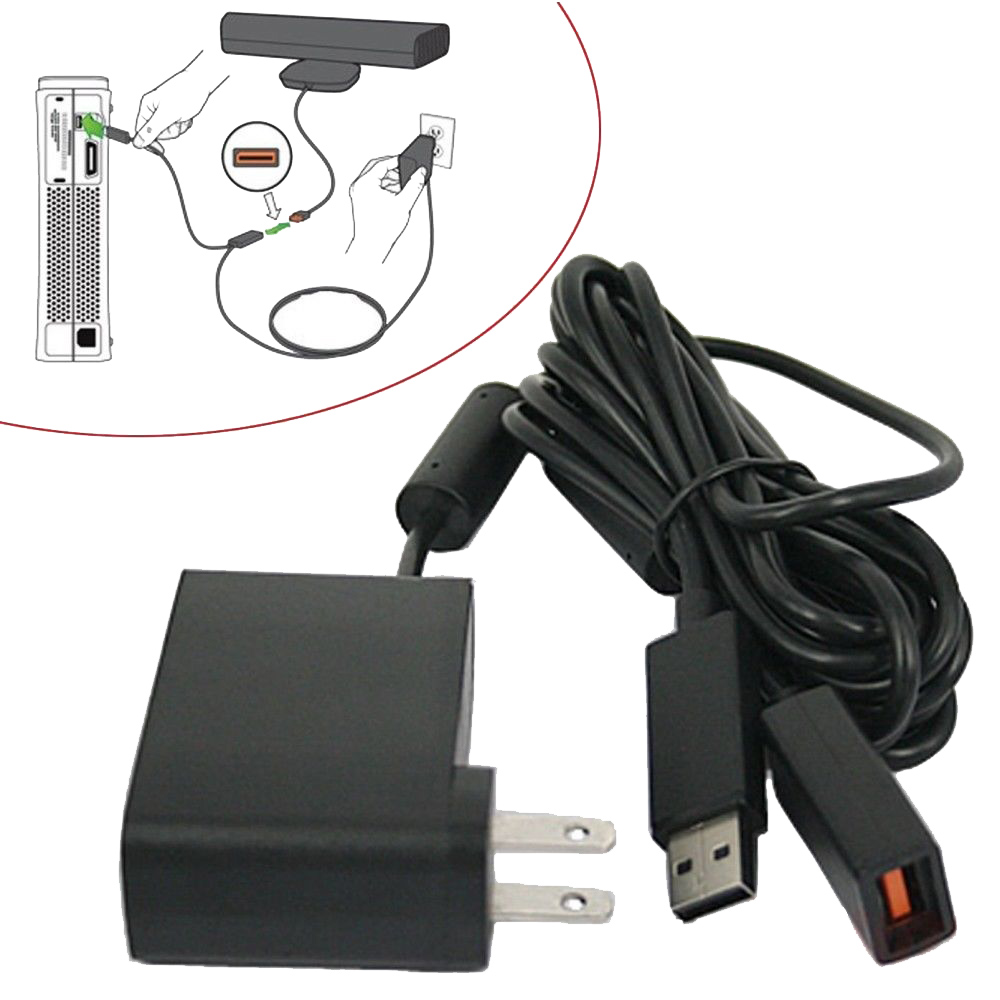 Microsoft Xbox 360 Kinect Sensor USB AC Adapter Power Supply Cable Cord (Non-Retail Packaging) - image 3 of 4