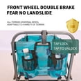 thumbnail image 3 of Collapsible Folding Wagon Outdoor Utility Beach Cart Portable Wagon with 360 Degree Swivel Wheels for Camping, Garden, Shopping, Groceries, 3 of 9
