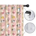 thumbnail image 4 of Blackout Kids Curtains,Beige Cow Checker Pattern Childrens Insulated Curtains Set Of 2,Bedroom Essentials,Toddler Room Decor 42x84in(106x213cm), 4 of 5