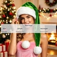 thumbnail image 6 of FAIOROI Extra Long Plush Santa Hat Velvet Christmas Hat with Faux Fur Brim & Pom Pom, Holiday Party Costume Accessory Free Size, 6 of 6