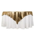 thumbnail image 6 of Efavormart 72"x72" Antique Gold Shimmer Sequin Dots Square Polyester Table Overlay, Wrinkle Free Sparkle Glitter Table Topper, 6 of 10