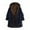 Navy, variant on Otvok Womens Coats Plus Size Fleece Colorblock Drawstring Pocket Zip Jacket Tops