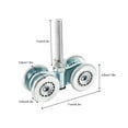 thumbnail image 5 of 2 Pcs Sliding Door Roller Track Roller Wheels with Box Rail Strut Channel Kit, 5 of 10