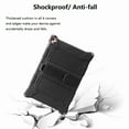 thumbnail image 2 of Dteck Case For iPad 8th (2020) / 7th Gen 10.2 (2019)/ iPad Air 3rd Gen 10.5 (2019)/ iPad Pro 10.5 (2017) Shockproof Silicone Anti Slip Kids Friendly Protective Hard PC Kickstand Cover, black, 2 of 3