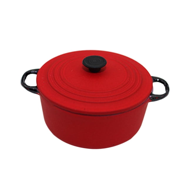 Macetas en de , Accesorios de Cocina en , Modelo de Utensilios de Cocina, Juguete Sopa , Rojo CUTICAT Mini macetas de casa de muñecas