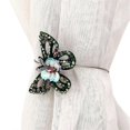 thumbnail image 5 of beautiful unique magnetic curtain buckle tiebacks accessories with rhinestone butterflies decorblack bottom green rhinestone, 5 of 5