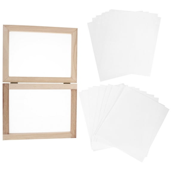 Homoyoyo Wooden Deckle Screen Papermaking Mold Frame Assorted Colors for Handmade Paper Craft Art Supplies