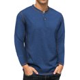 thumbnail image 2 of Thrilos Sweatshirts for Men Henley Casual Long Sleeve Shirts Lightweight Front Placket Fit T Shirts, 2 of 7